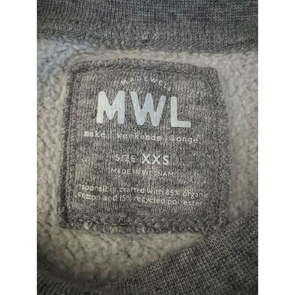 Madewell Women's Gray MWL Betterterry Crewneck Sweatshirt size XXS - Picture 7 of 10